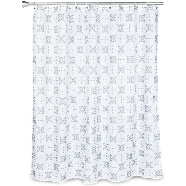 Beach Bathroom Decor Nautical Shower Curtain with 12 Hooks 71.25 x 71 in